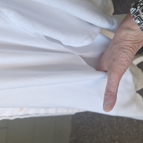 Zara Viscose White Long Sleeve Shirt Dress Size XL - Picture 9 of 12